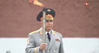 مراسم «شعله جاویدان» در مزار سرباز گمنام روسیه