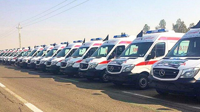 استقرار ۳۰۰ دستگاه آمبولانس در مناطق مرزی/ راه اندازی دو بیمارستان صحرایی در مسیر نجف به کربلا