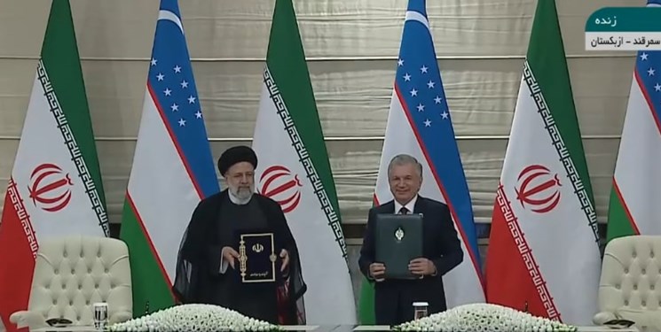 رؤسای جمهور  ایران و ازبکستان بیانیه مشترک امضا کردند