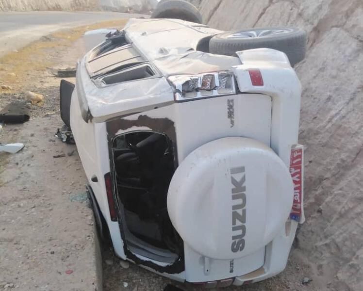 خودرو حامل همراهان وزیر ارشاد اسلامی در مسیر هفتکل – اهواز واژگون شد