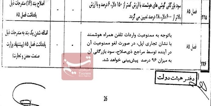 واردات , بازار تلفن همراه , واردات از محل صادرات , مجلس شورای اسلامی ایران , 