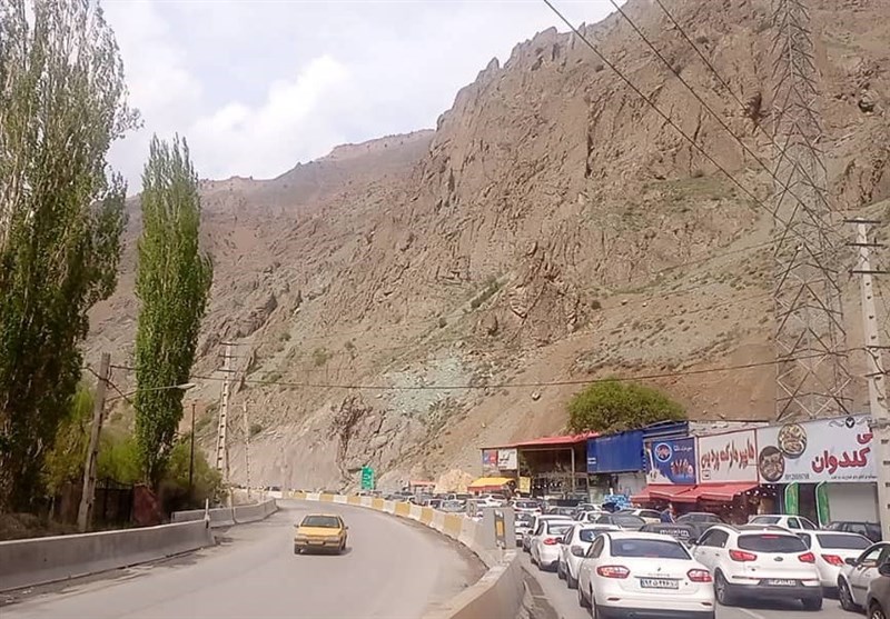 ترافیک سنگین در محورهای چالوس و هراز